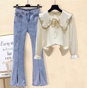 小喇叭牛仔裤穿搭大合集！谁穿谁好看~